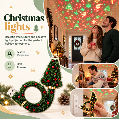 USB Christmas Tree Projector