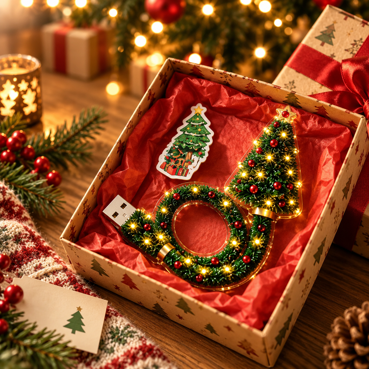 USB Christmas Tree Projector
